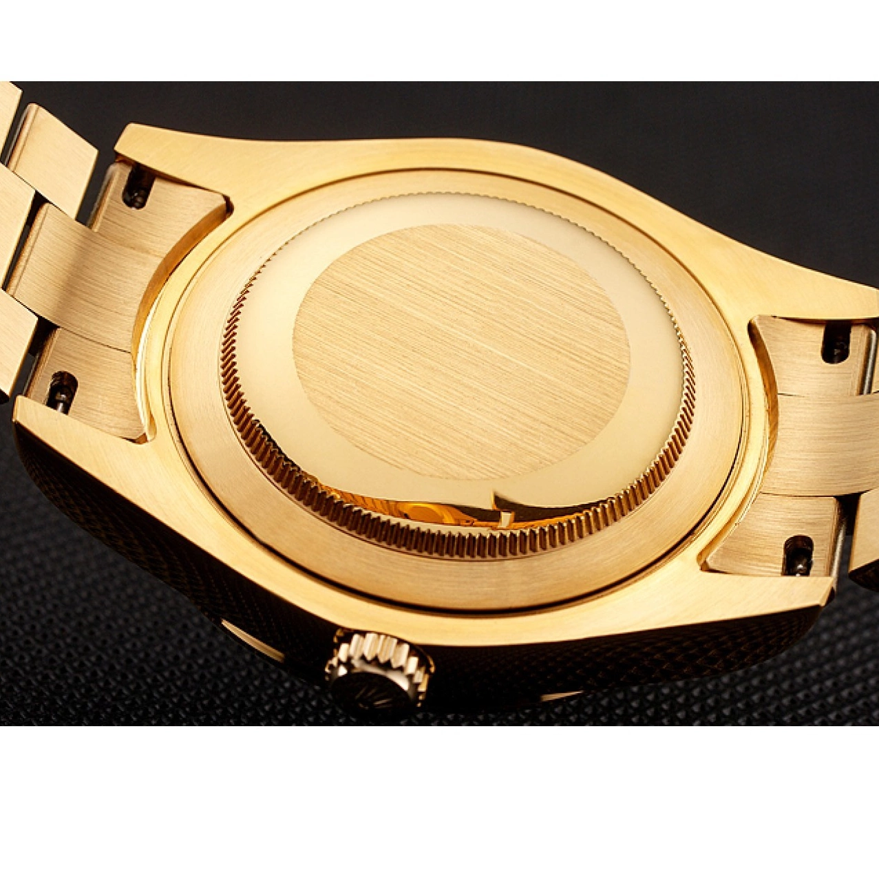 Good Copy Rolex Watches 1454101 Black Swiss Rolex Gold Diamonds Dial And Bracelet Rubies Day-Date 0803